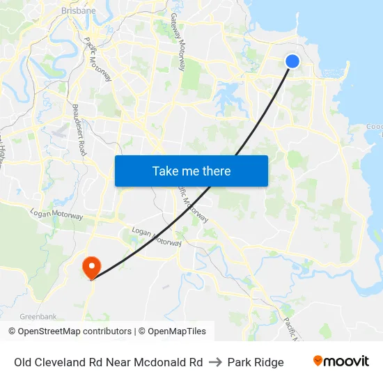 Old Cleveland Rd Near Mcdonald Rd to Park Ridge map