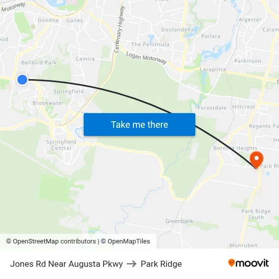 Jones Rd Near Augusta Pkwy to Park Ridge map