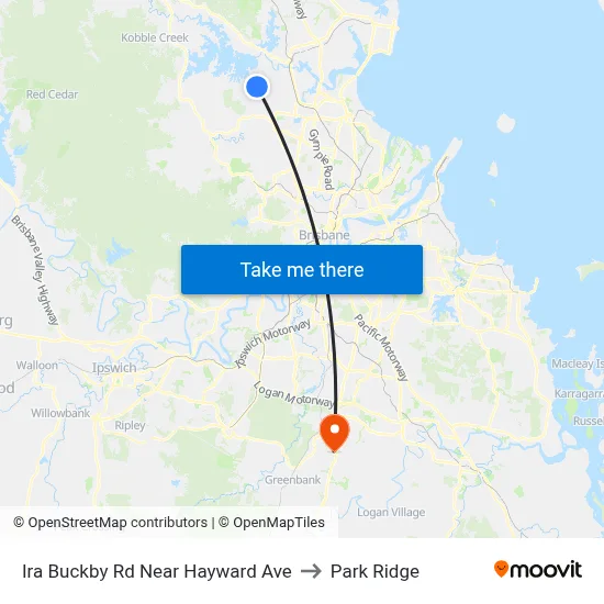 Ira Buckby Rd Near Hayward Ave to Park Ridge map