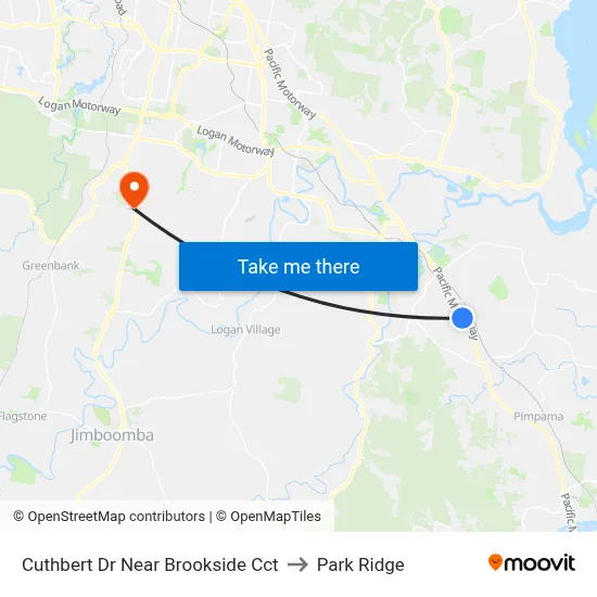Cuthbert Dr Near Brookside Cct to Park Ridge map