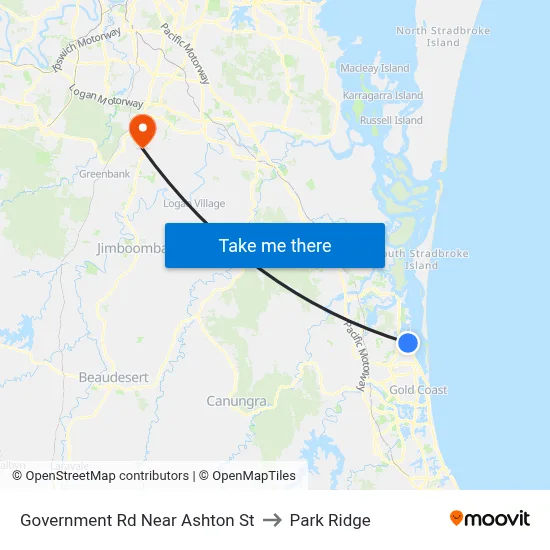 Government Rd Near Ashton St to Park Ridge map