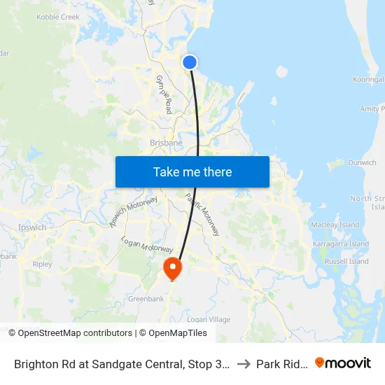 Brighton Rd at Sandgate Central, Stop 34/33 to Park Ridge map