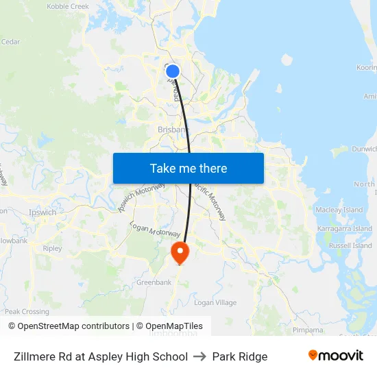 Zillmere Rd at Aspley High School to Park Ridge map