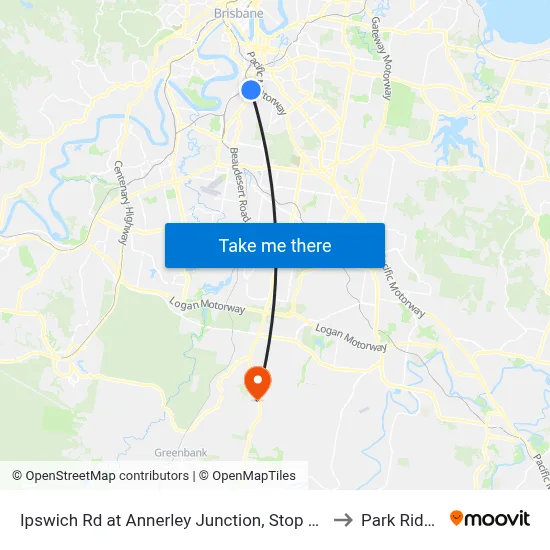 Ipswich Rd at Annerley Junction, Stop 22 to Park Ridge map