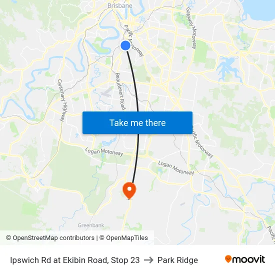 Ipswich Rd at Ekibin Road, Stop 23 to Park Ridge map