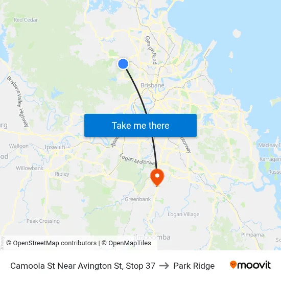 Camoola St Near Avington St, Stop 37 to Park Ridge map