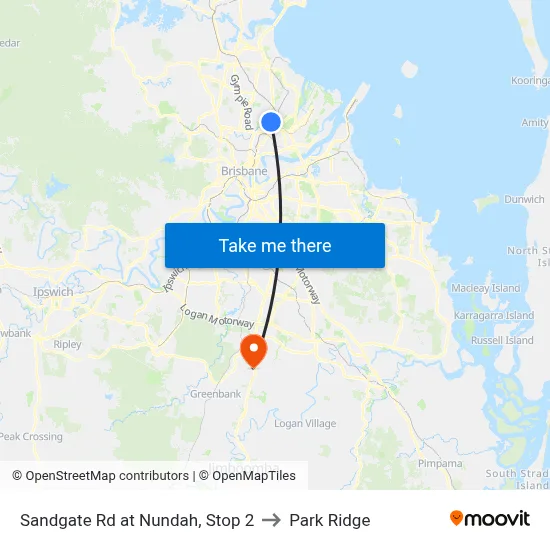 Sandgate Rd at Nundah, Stop 2 to Park Ridge map