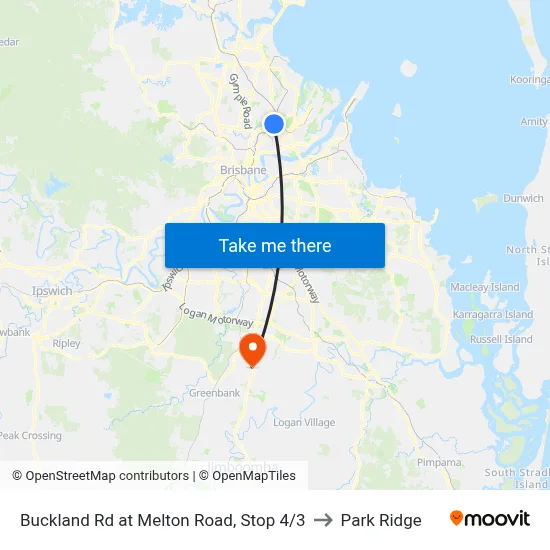 Buckland Rd at Melton Road, Stop 4/3 to Park Ridge map
