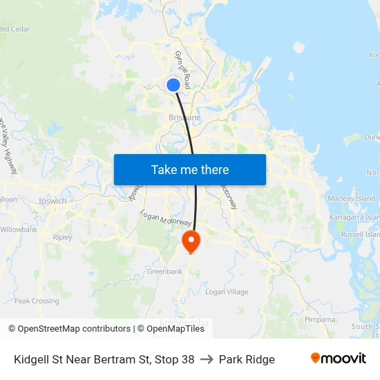 Kidgell St Near Bertram St, Stop 38 to Park Ridge map