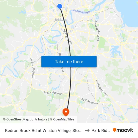 Kedron Brook Rd at Wilston Village, Stop 20 to Park Ridge map