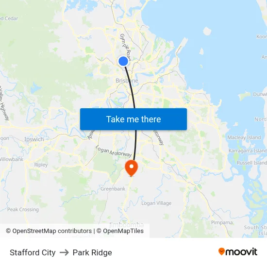Stafford City to Park Ridge map