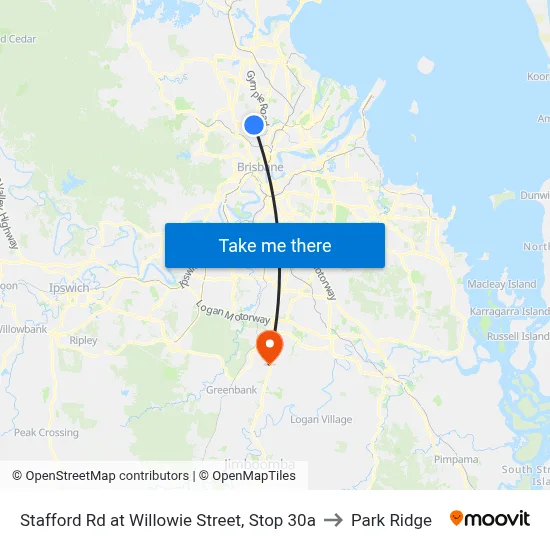 Stafford Rd at Willowie Street, Stop 30a to Park Ridge map