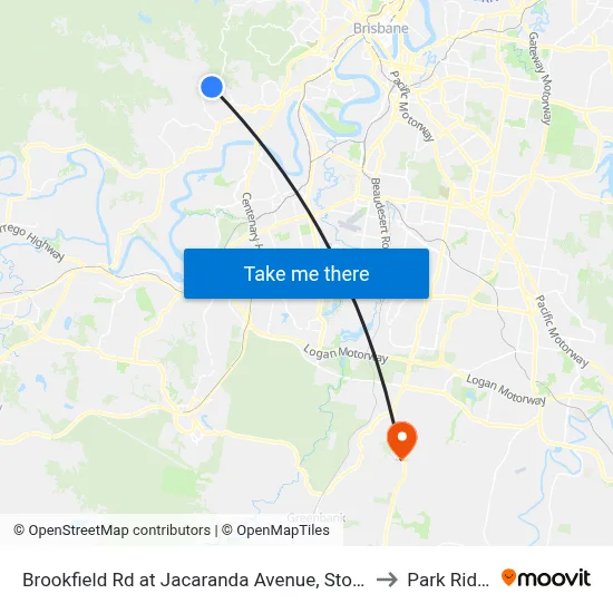Brookfield Rd at Jacaranda Avenue, Stop 43 to Park Ridge map