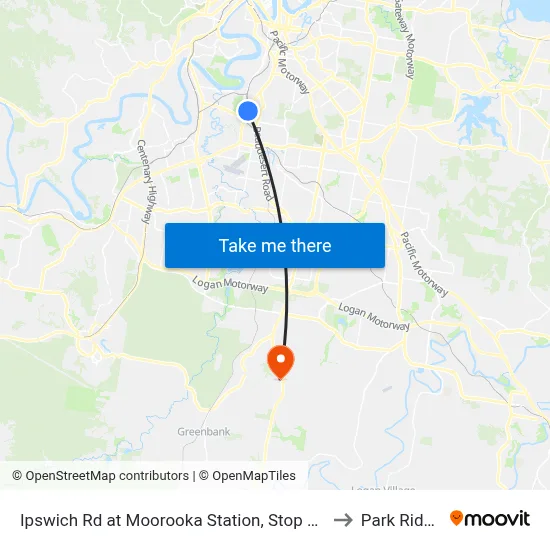 Ipswich Rd at Moorooka Station, Stop 39 to Park Ridge map