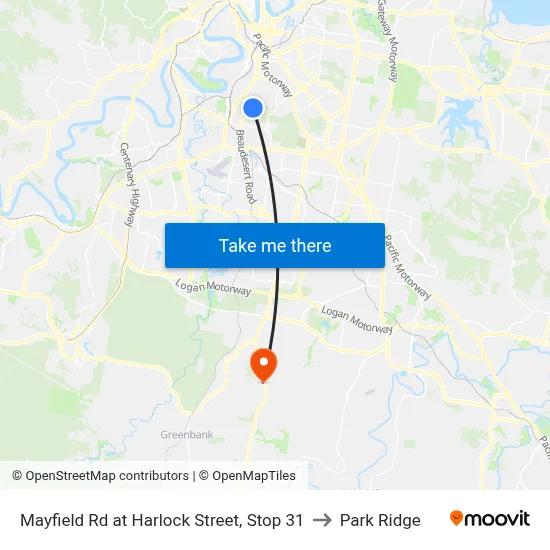 Mayfield Rd at Harlock Street, Stop 31 to Park Ridge map