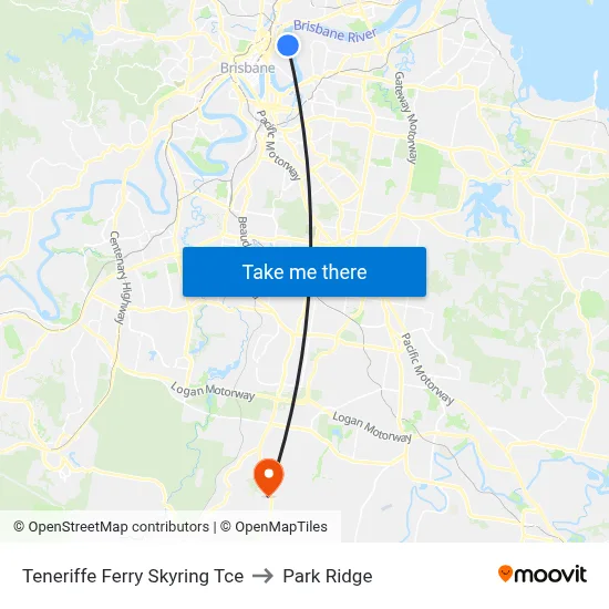 Teneriffe Ferry Skyring Tce to Park Ridge map