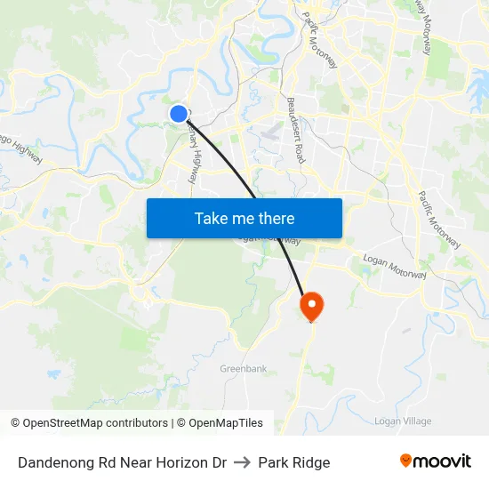 Dandenong Rd Near Horizon Dr to Park Ridge map