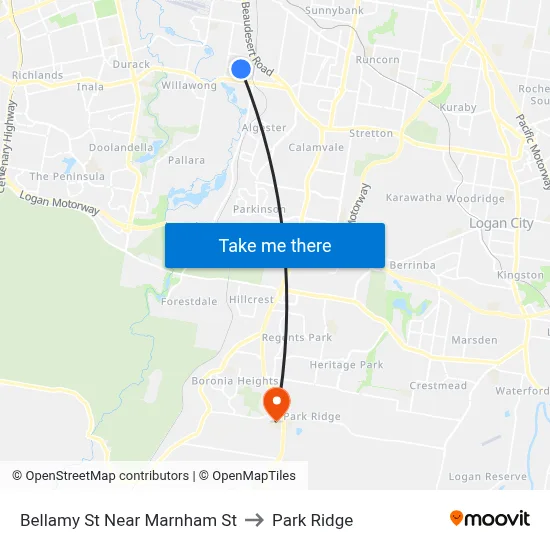 Bellamy St Near Marnham St to Park Ridge map