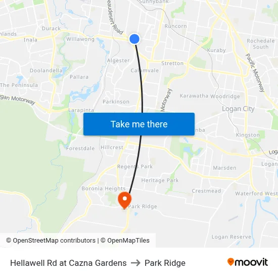 Hellawell Rd at Cazna Gardens to Park Ridge map