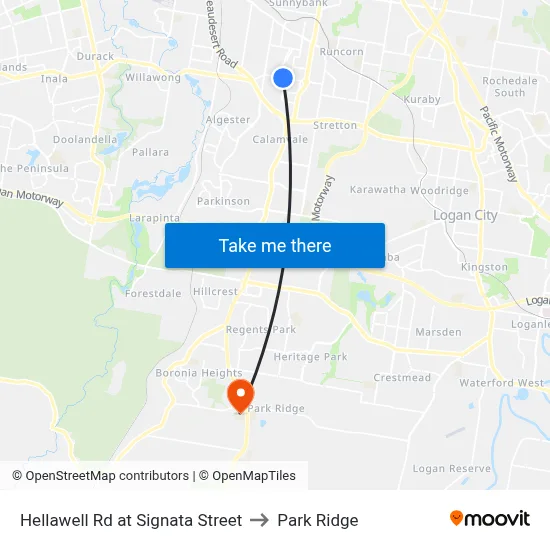Hellawell Rd at Signata Street to Park Ridge map