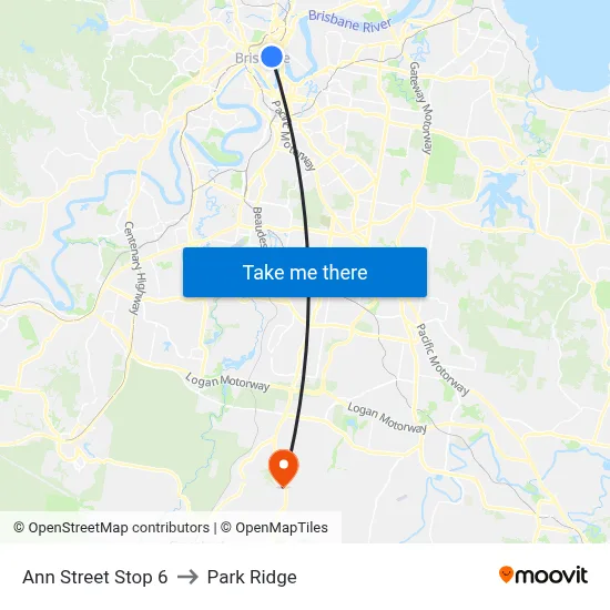 Ann Street Stop 6 to Park Ridge map