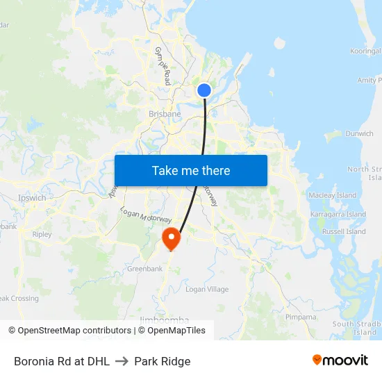 Boronia Rd at DHL to Park Ridge map