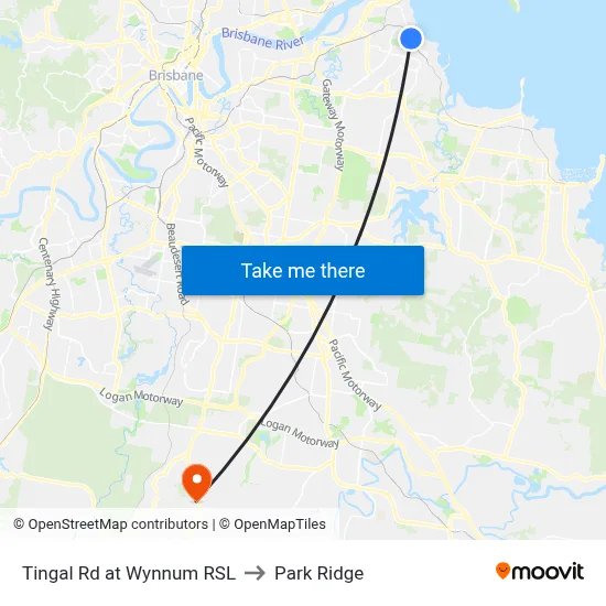 Tingal Rd at Wynnum RSL to Park Ridge map