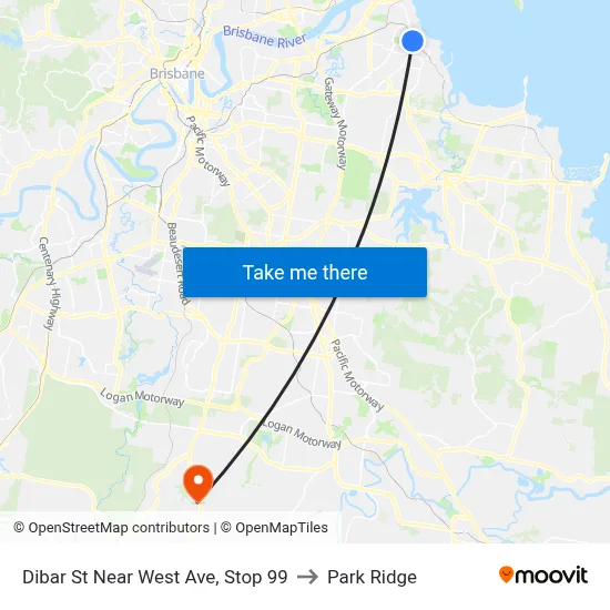 Dibar St Near West Ave, Stop 99 to Park Ridge map