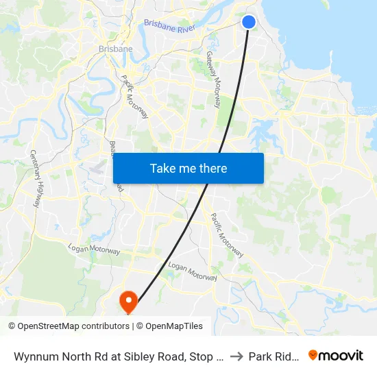 Wynnum North Rd at Sibley Road, Stop 38 to Park Ridge map