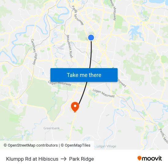 Klumpp Rd at Hibiscus to Park Ridge map