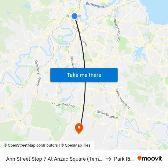 Ann Street Stop 7 At Anzac Square (Temp Closed) to Park Ridge map