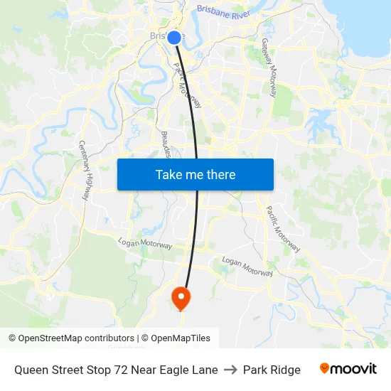 Queen Street Stop 72 Near Eagle Lane to Park Ridge map