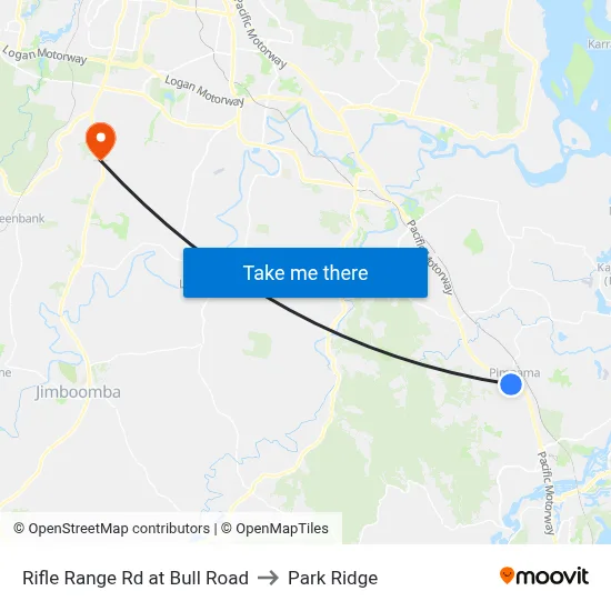 Rifle Range Rd at Bull Road to Park Ridge map