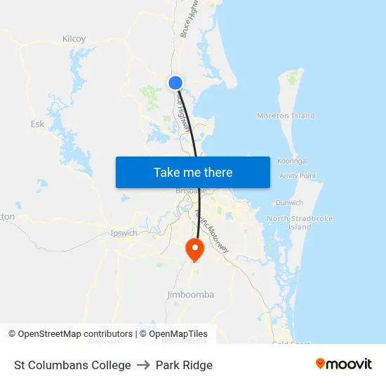 St Columbans College to Park Ridge map