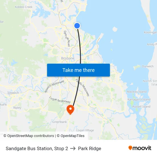 Sandgate Bus Station, Stop 2 to Park Ridge map