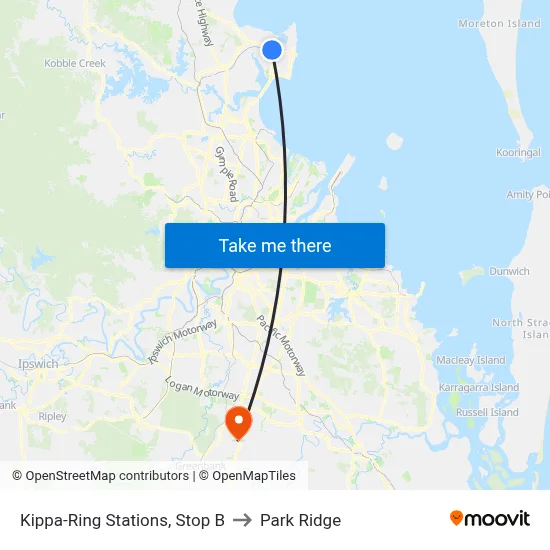 Kippa-Ring Stations, Stop B to Park Ridge map