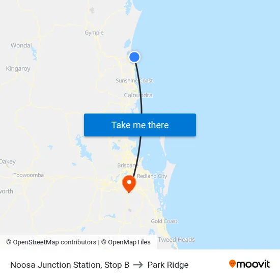 Noosa Junction Station, Stop B to Park Ridge map