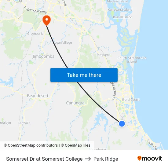 Somerset Dr at Somerset College to Park Ridge map