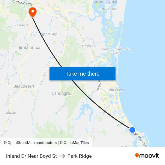 Inland Dr Near Boyd St to Park Ridge map