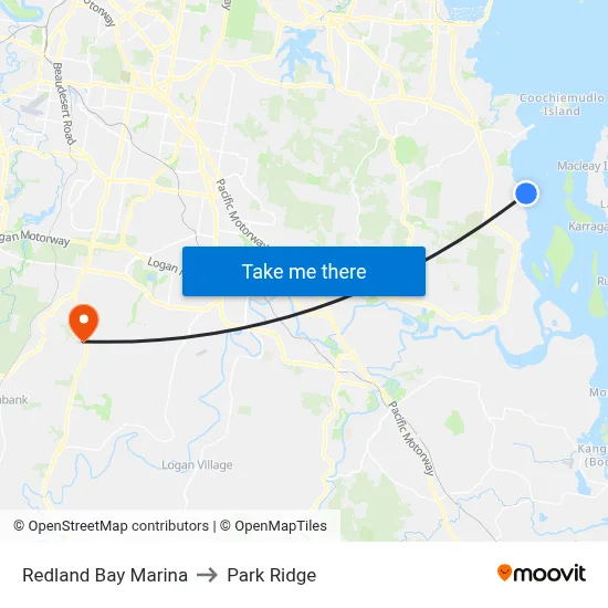 Redland Bay Marina to Park Ridge map