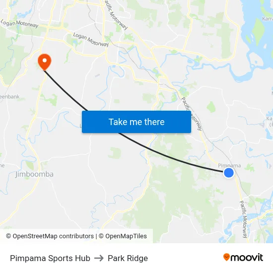 Pimpama Sports Hub to Park Ridge map