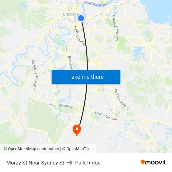 Moray St Near Sydney St to Park Ridge map