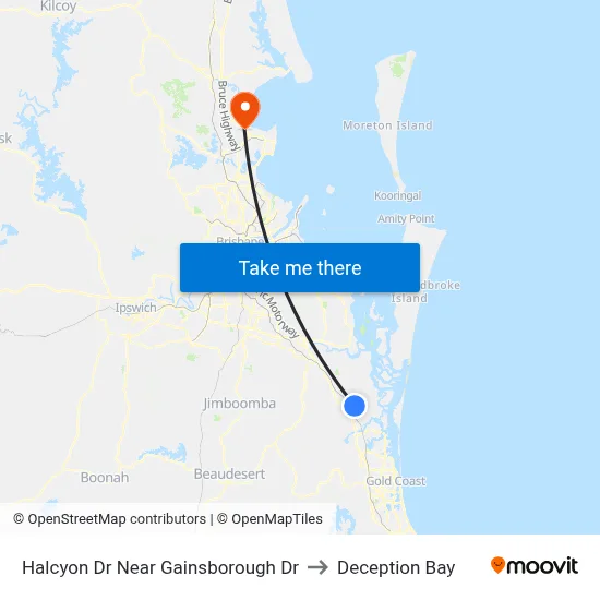 Halcyon Dr Near Gainsborough Dr to Deception Bay map