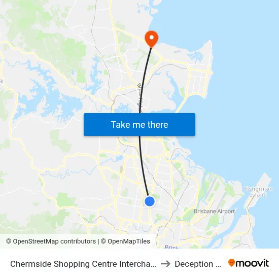 Chermside Shopping Centre Interchange A to Deception Bay map