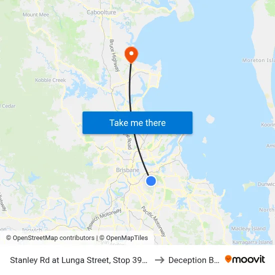 Stanley Rd at Lunga Street, Stop 39/40 to Deception Bay map
