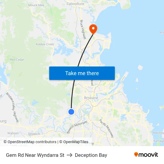 Gem Rd Near Wyndarra St to Deception Bay map