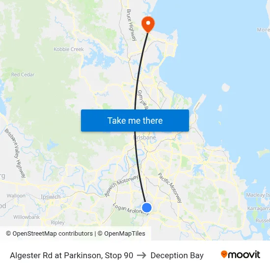 Algester Rd at Parkinson, Stop 90 to Deception Bay map