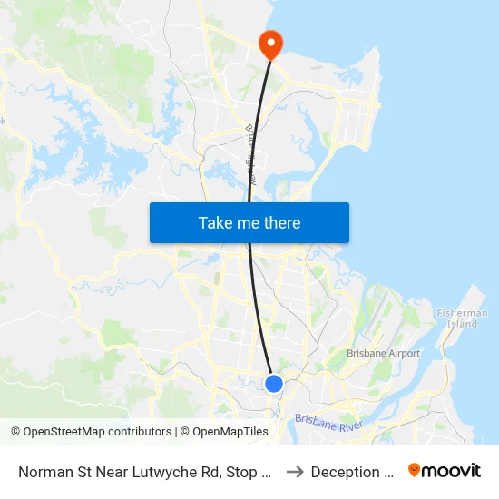 Norman St Near Lutwyche Rd, Stop 24/25 to Deception Bay map