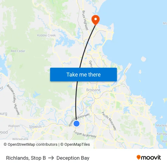 Richlands, Stop B to Deception Bay map