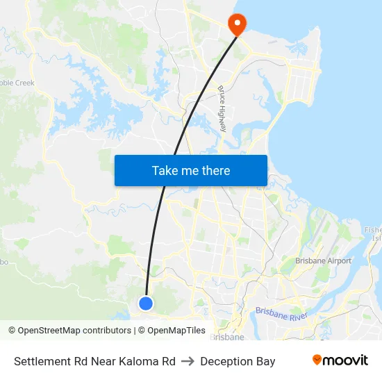 Settlement Rd Near Kaloma Rd to Deception Bay map